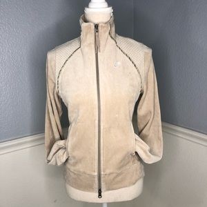 Nike Air Logo Zip Front Tan Jacket Small